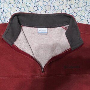 Columbia Fleece Sweater Men XL Burgundy